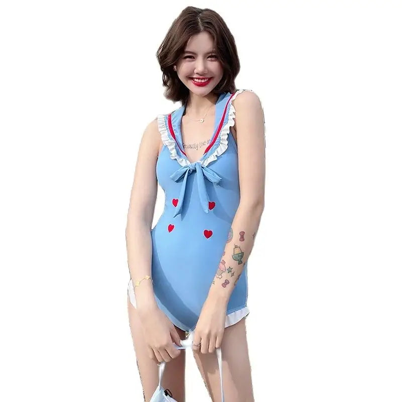 Nautical Sailor Inspired 50s Style Pinup Adult Onesie - onesie