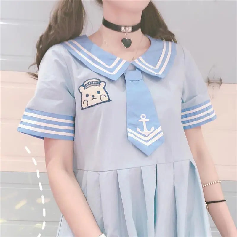 Navy Baby Bear Dress for a Precious Sailor-Inspired Look - dresses