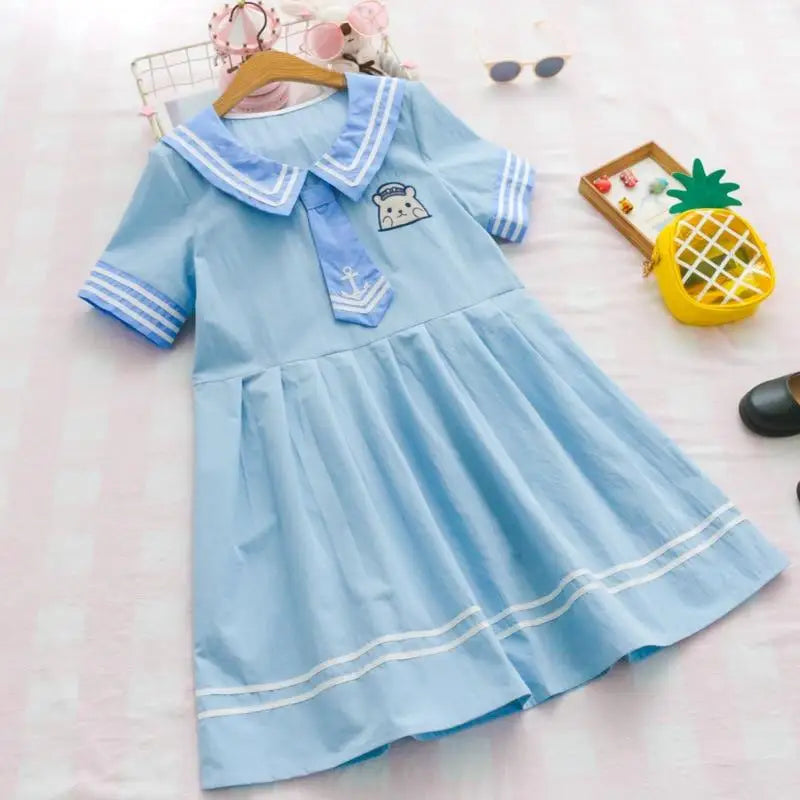 Navy Baby Bear Dress for a Precious Sailor-Inspired Look - dresses