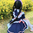 Navy Blue Puppy Inspired Ruffled Maid Cosplay Set - Cosparty