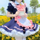 Navy Blue Puppy Inspired Ruffled Maid Cosplay Set - Cosparty