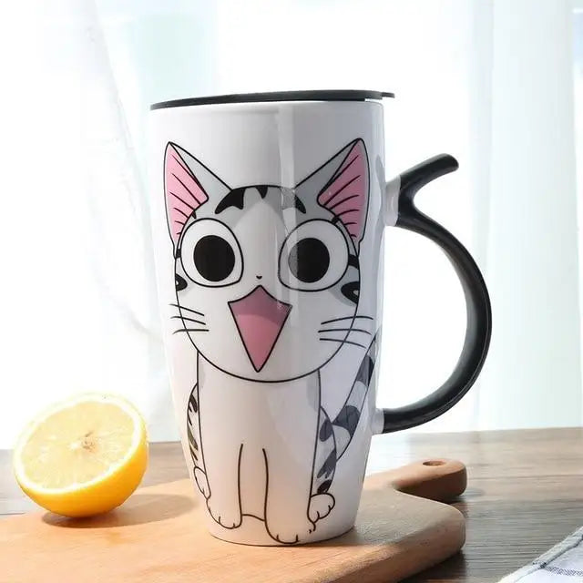 Neko Atsume Travel Mugs and Thermos for Cosparty Enthusiasts - Happy Kitty - brooch