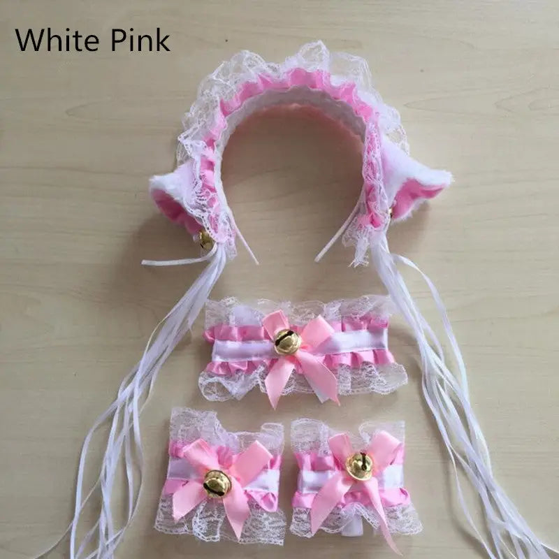 Neko Kitty Cat Complete Set with Headband Collar and Bracelets - Accessories