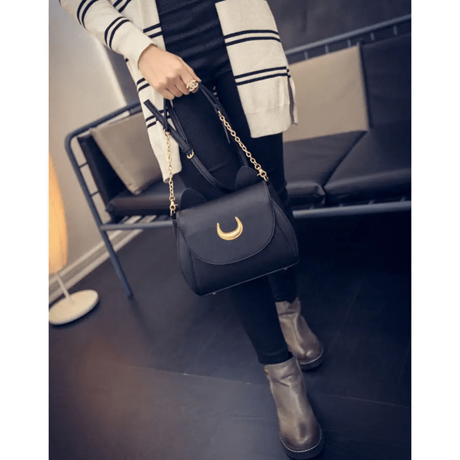 Neko Luna Cat Purse for Magical Girls in Black or White - Cosparty