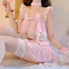 Neko Maid Inspired Lingerie Set for Kawaii Lovers - Cosparty