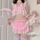 Neko Maid Inspired Lingerie Set for Kawaii Lovers - Cosparty