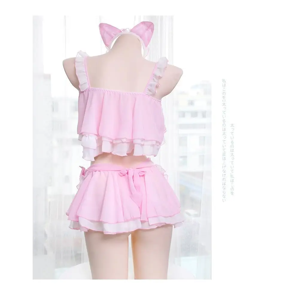 Neko Maid Inspired Lingerie Set for Kawaii Lovers - lingerie