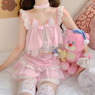 Neko Maid Inspired Lingerie Set for Kawaii Lovers - Pink - lingerie