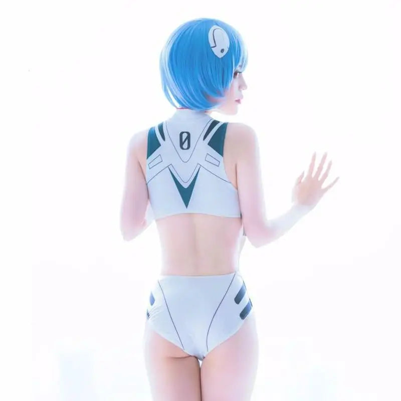 Neon Genesis Inspired Gamer Girl Bodysuit with Built-In Bra Liner - bodysuit