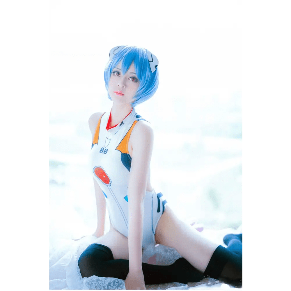 Neon Genesis Inspired Gamer Girl Bodysuit with Built - In Bra Liner - Cosparty
