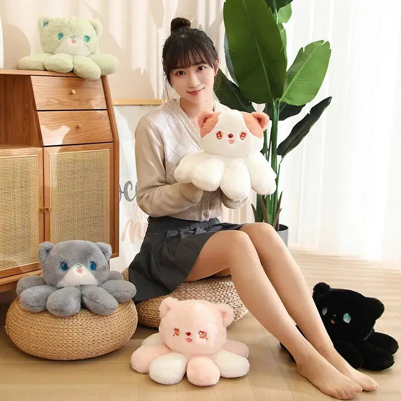 Octokitty Plushies with Kitty Head and Octopus Legs for Ultimate Cuteness - plush toy