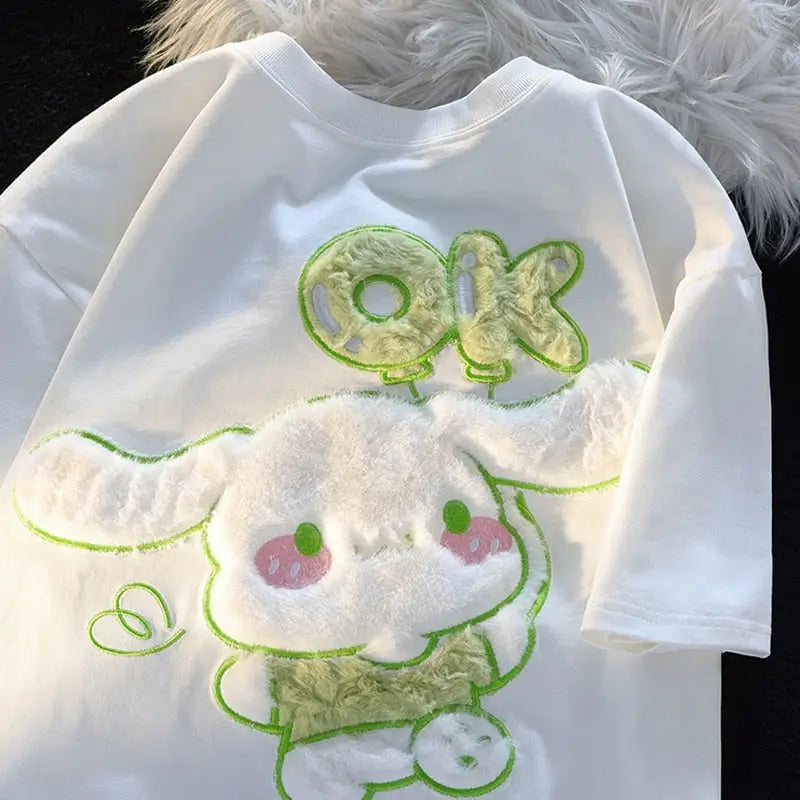 Ok Cinna Fluffy Tee for Ultimate Kawaii Comfort and Style - shirt