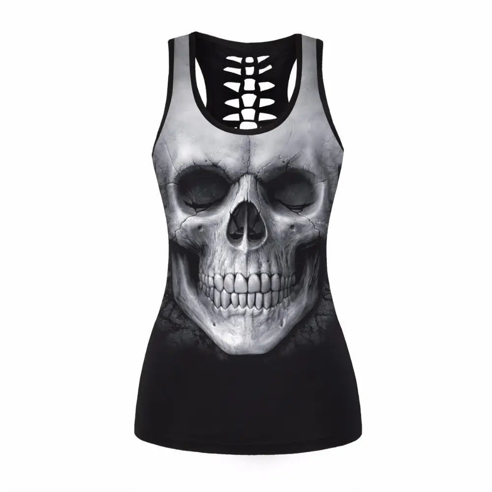 Open - Back Gothic Tank Top for Summer Style - Cosparty