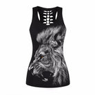 Open-Back Gothic Tank Top for Summer Style - S / Lion - Shirt