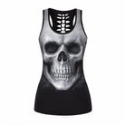 Open-Back Gothic Tank Top for Summer Style - S / Skull - Shirt