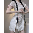 Oriental Cheongsam Inspired Kimono Dress with Cut-Outs - dress