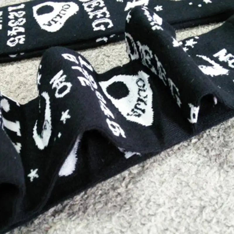 Ouija Board Knee Socks for Cozy Gothic Style - Cosparty