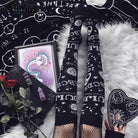 Ouija Board Knee Socks for Cozy Gothic Style - socks