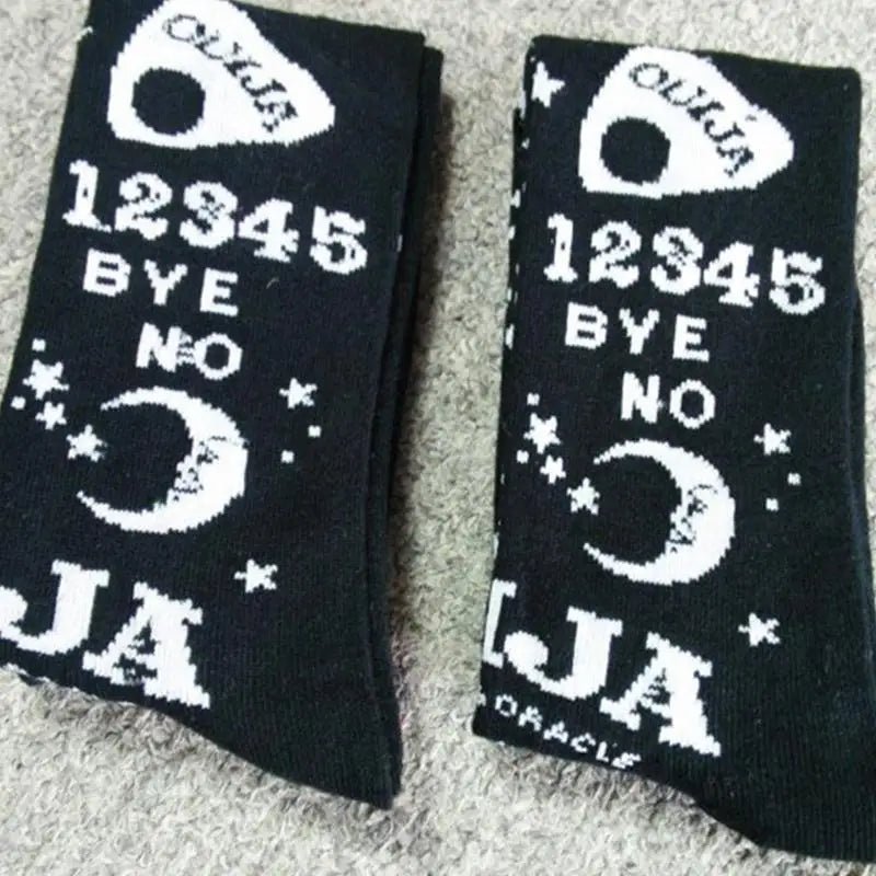 Ouija Board Knee Socks for Cozy Gothic Style - Cosparty