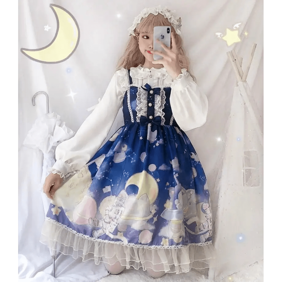 Outerspace Alien Inspired Lolita Dress for Cosmic Princesses - Cosparty
