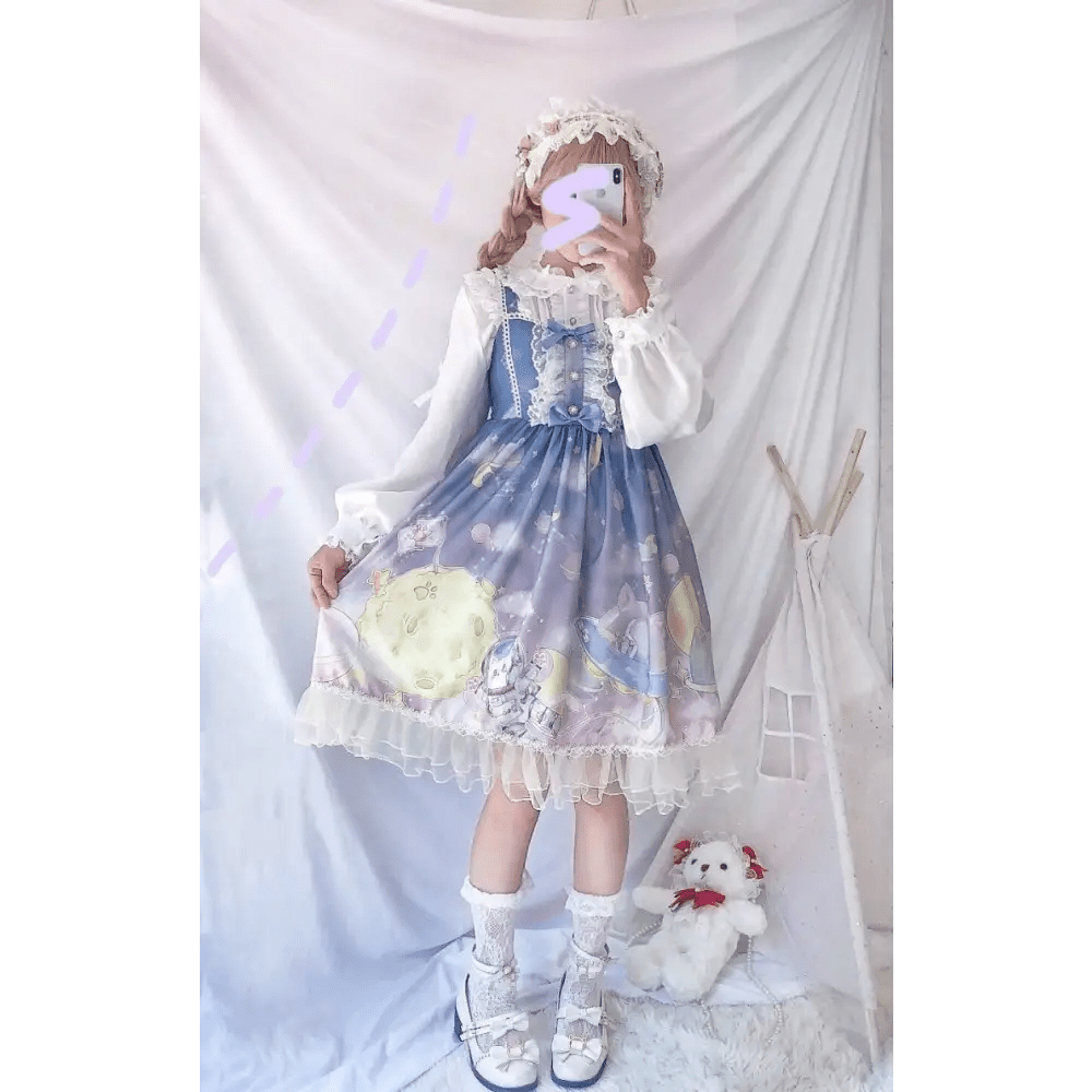 Outerspace Alien Inspired Lolita Dress for Cosmic Princesses - Cosparty