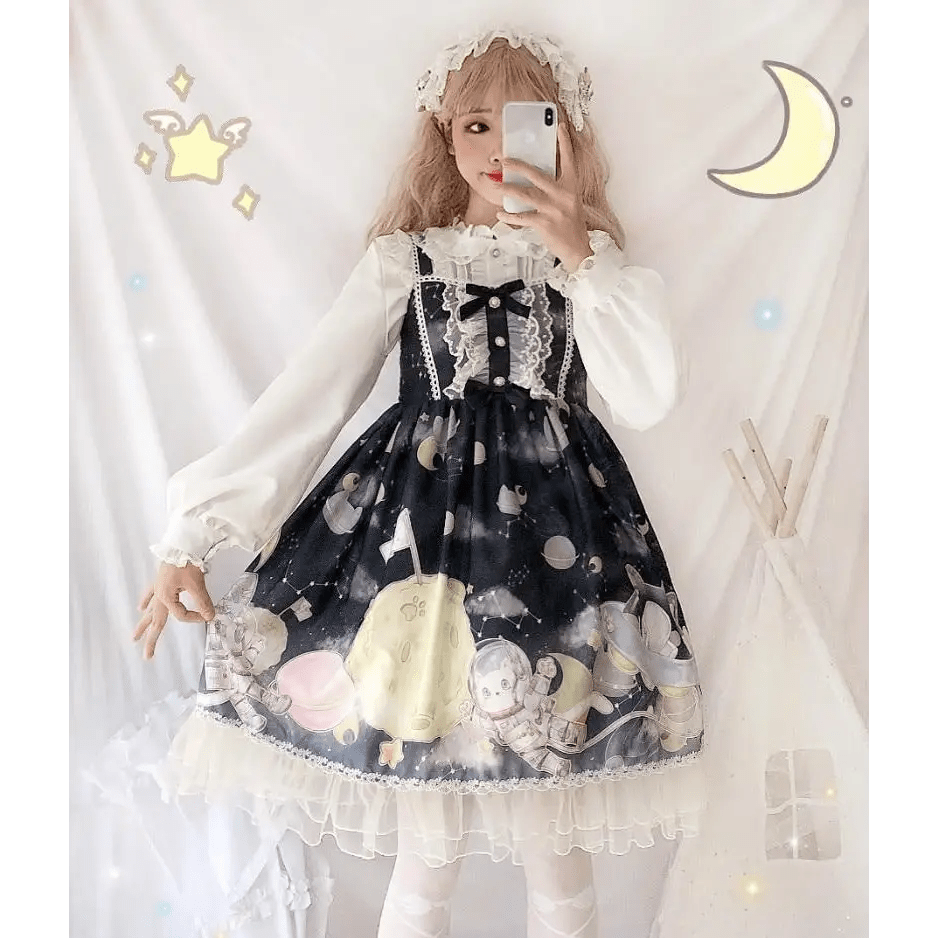 Outerspace Alien Inspired Lolita Dress for Cosmic Princesses - Cosparty