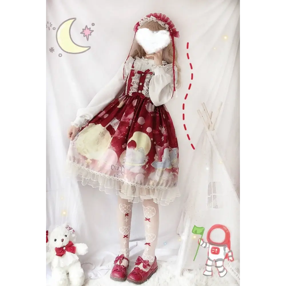 Outerspace Alien Inspired Lolita Dress for Cosmic Princesses - dress