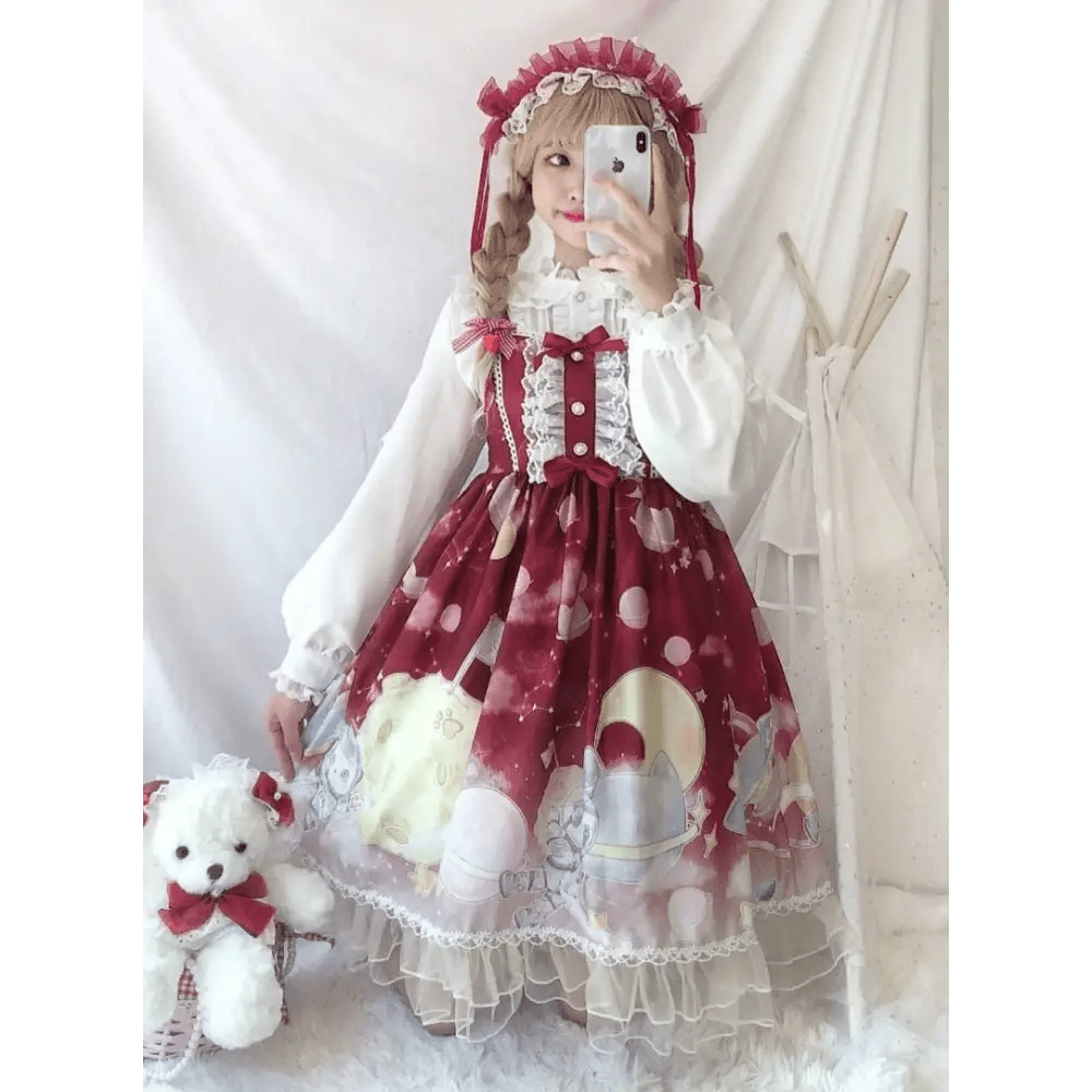 Outerspace Alien Inspired Lolita Dress for Cosmic Princesses - Cosparty