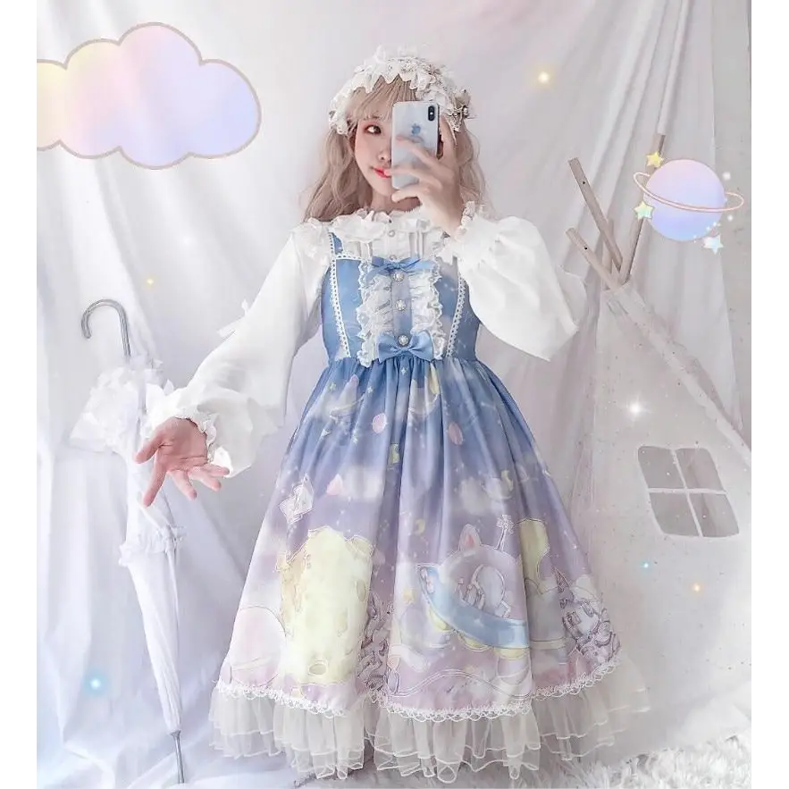 Outerspace Alien Inspired Lolita Dress for Cosmic Princesses - dress