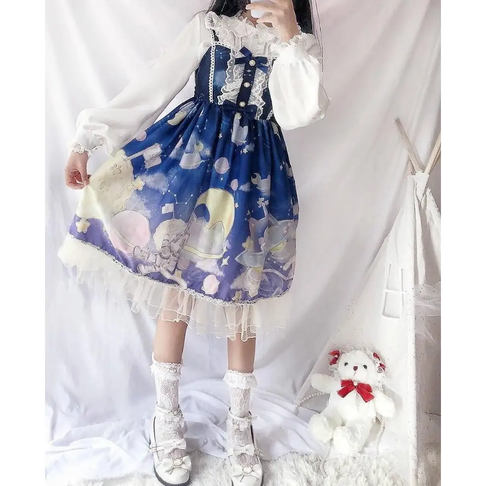 Outerspace Alien Inspired Lolita Dress for Cosmic Princesses - dress