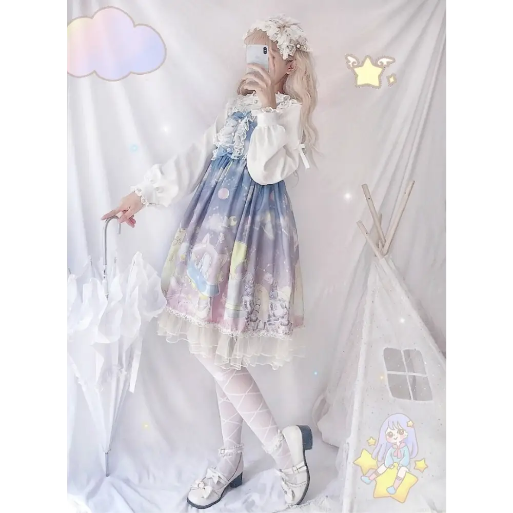 Outerspace Alien Inspired Lolita Dress for Cosmic Princesses - dress