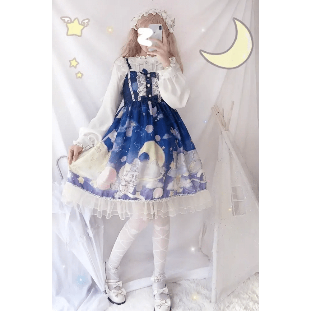 Outerspace Alien Inspired Lolita Dress for Cosmic Princesses - Cosparty