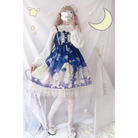 Space Travel Lolita Dress - Blue - alien, aliens, cat, dresses, et