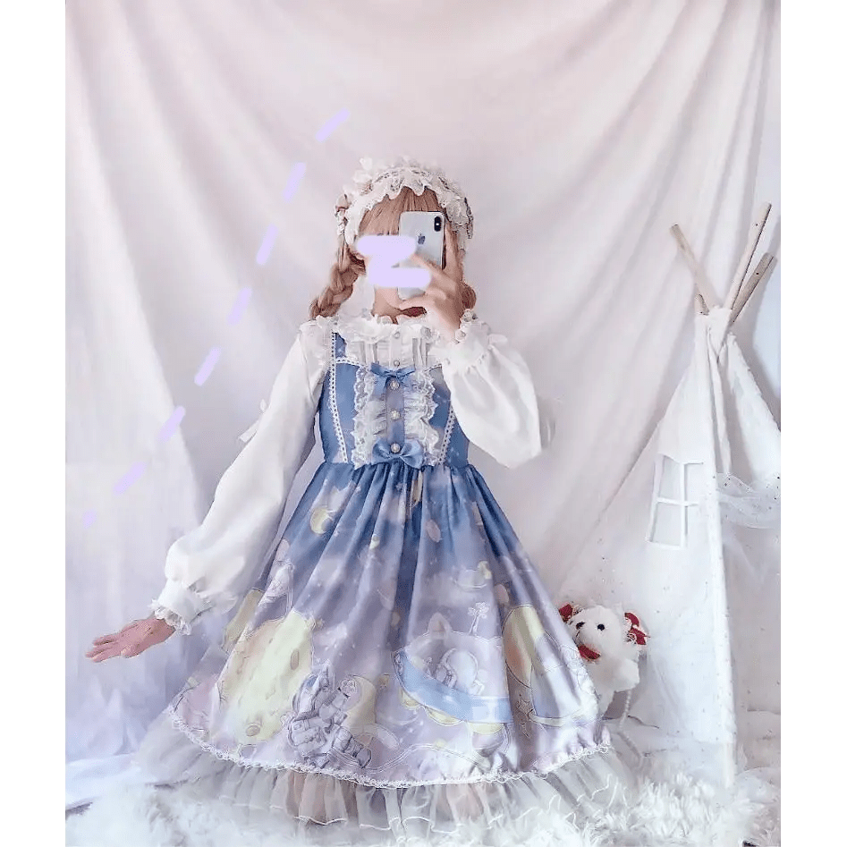Outerspace Alien Inspired Lolita Dress for Cosmic Princesses - Cosparty