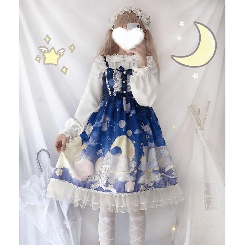 Outerspace Alien Inspired Lolita Dress for Cosmic Princesses - Cosparty