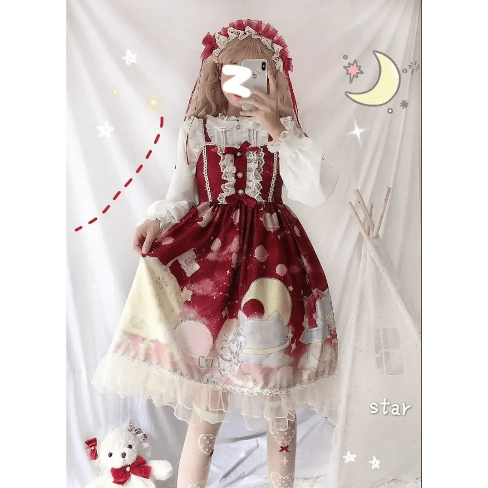 Outerspace Alien Inspired Lolita Dress for Cosmic Princesses - Cosparty