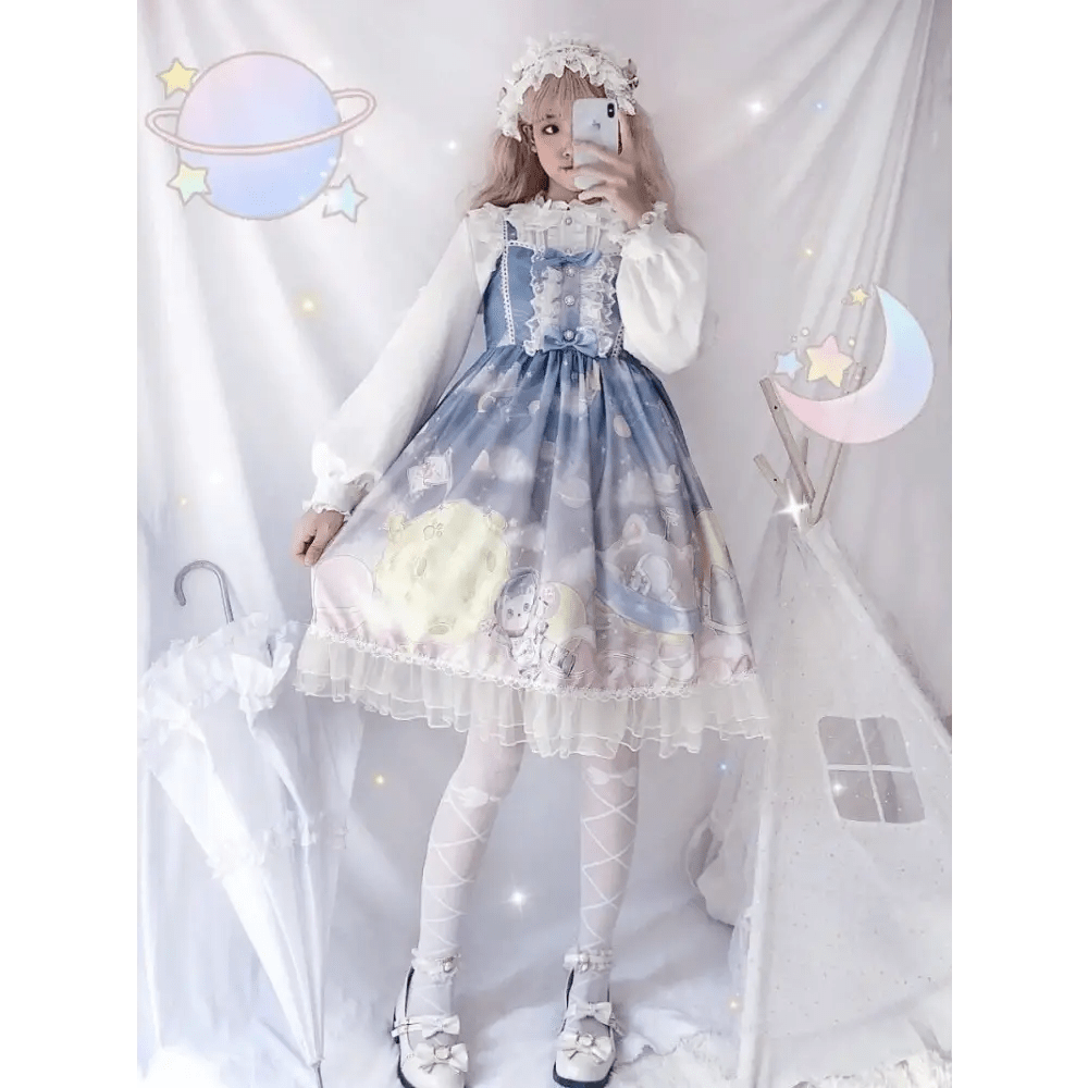 Outerspace Alien Inspired Lolita Dress for Cosmic Princesses - Cosparty