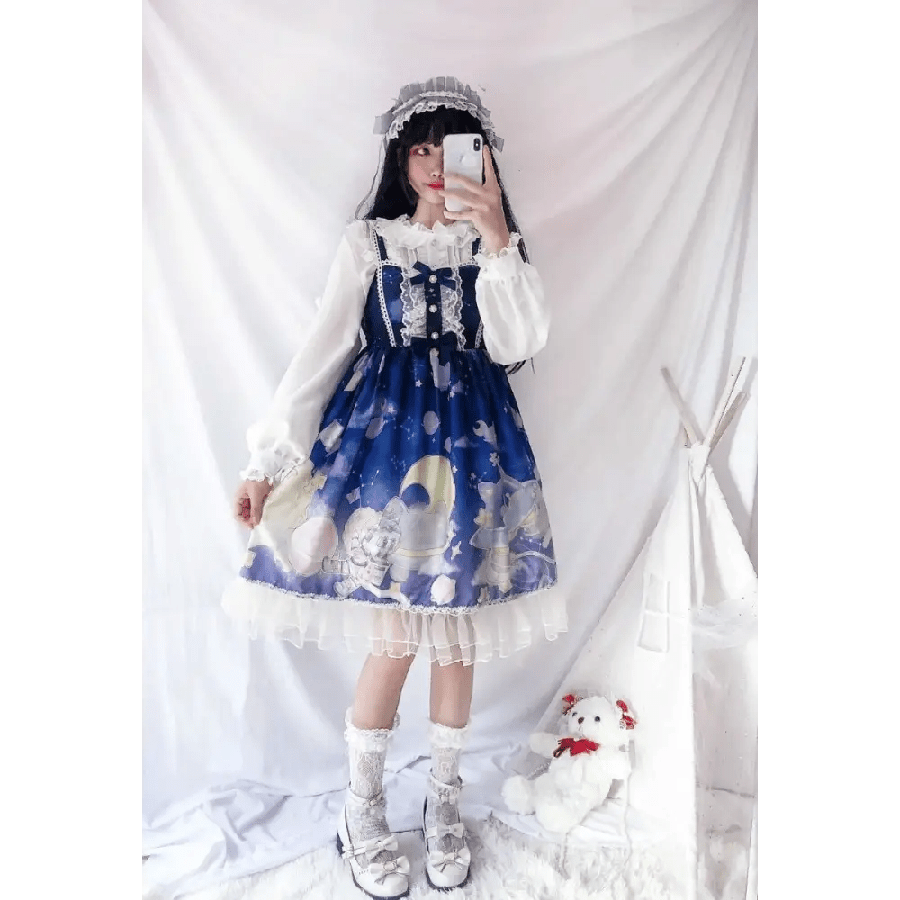 Outerspace Alien Inspired Lolita Dress for Cosmic Princesses - Cosparty
