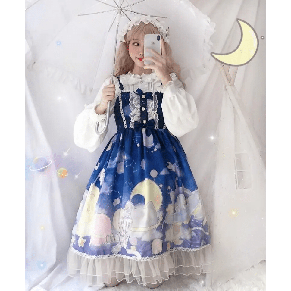 Outerspace Alien Inspired Lolita Dress for Cosmic Princesses - Cosparty