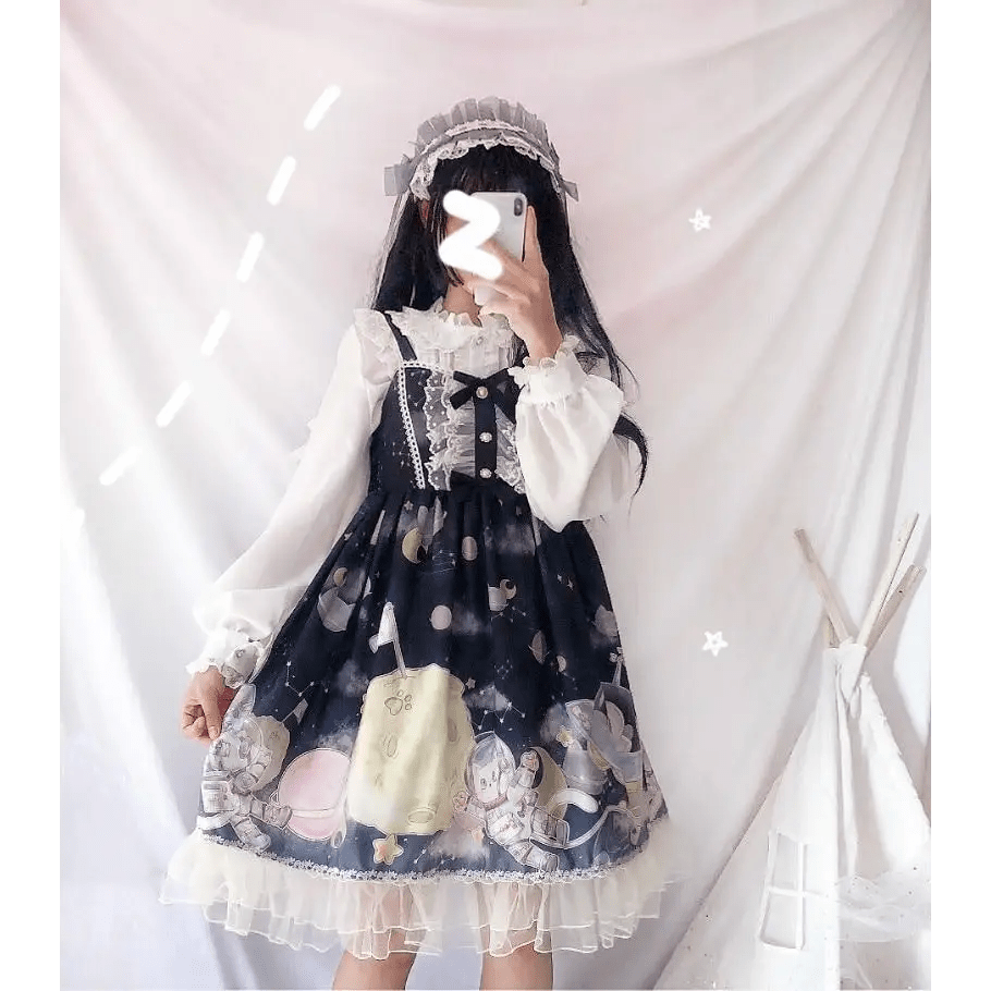 Outerspace Alien Inspired Lolita Dress for Cosmic Princesses - Cosparty