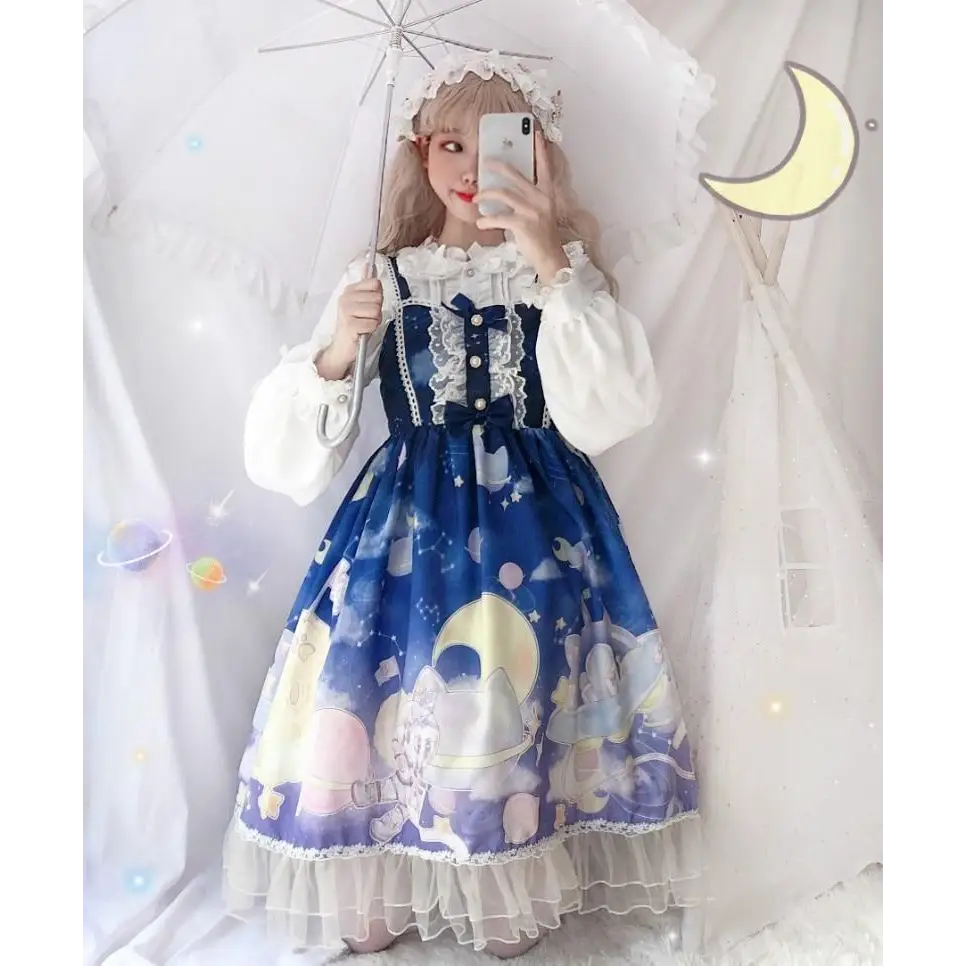 Outerspace Alien Inspired Lolita Dress for Cosmic Princesses - dress