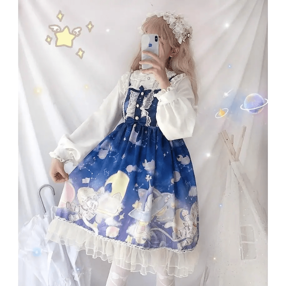 Outerspace Alien Inspired Lolita Dress for Cosmic Princesses - Cosparty