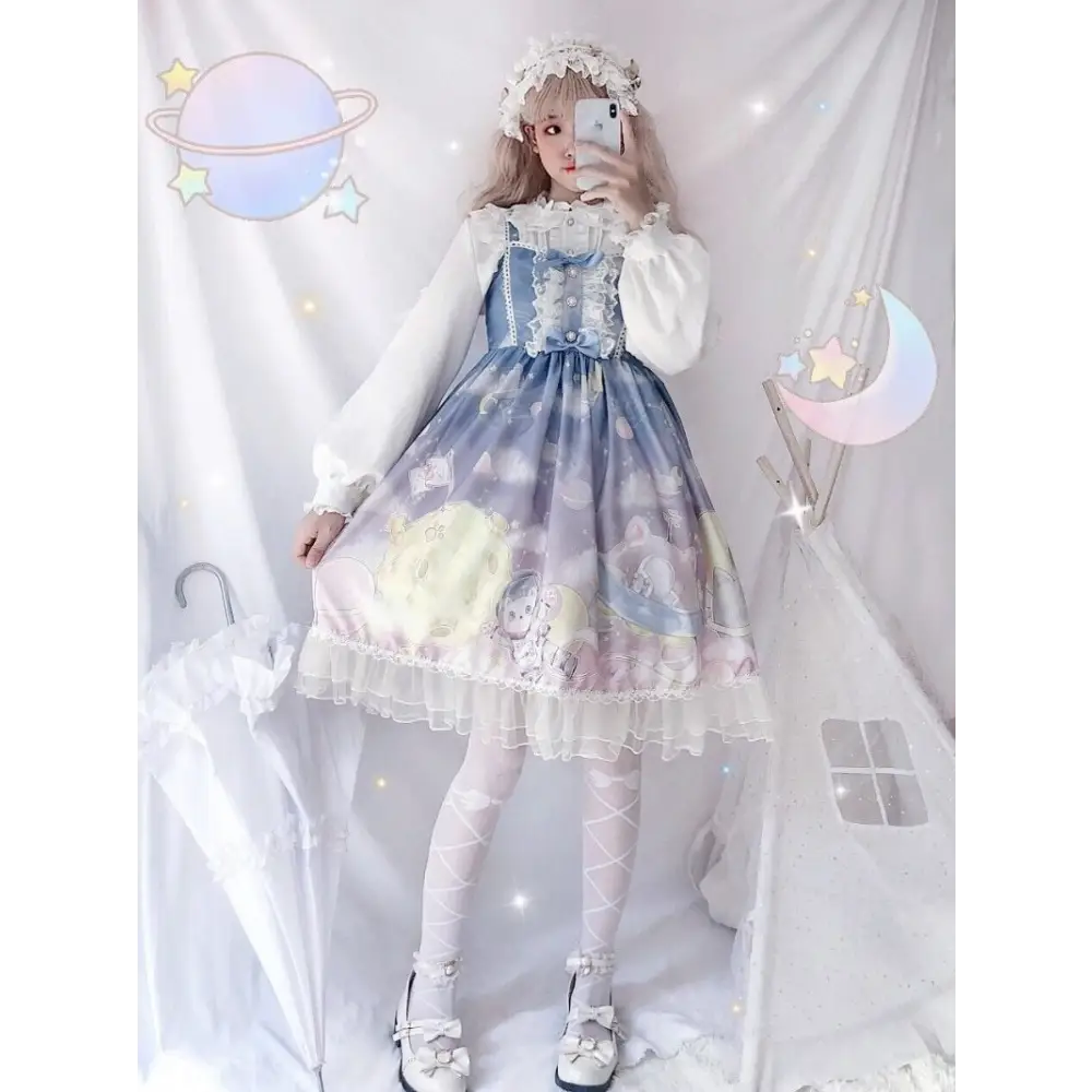 Outerspace Alien Inspired Lolita Dress for Cosmic Princesses - dress