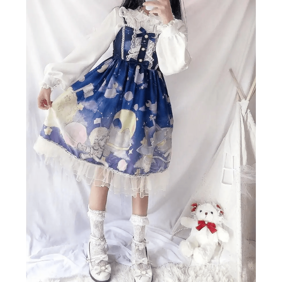 Outerspace Alien Inspired Lolita Dress for Cosmic Princesses - Cosparty