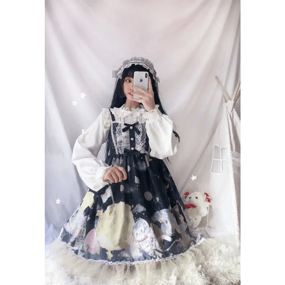 Outerspace Alien Inspired Lolita Dress for Cosmic Princesses - Cosparty