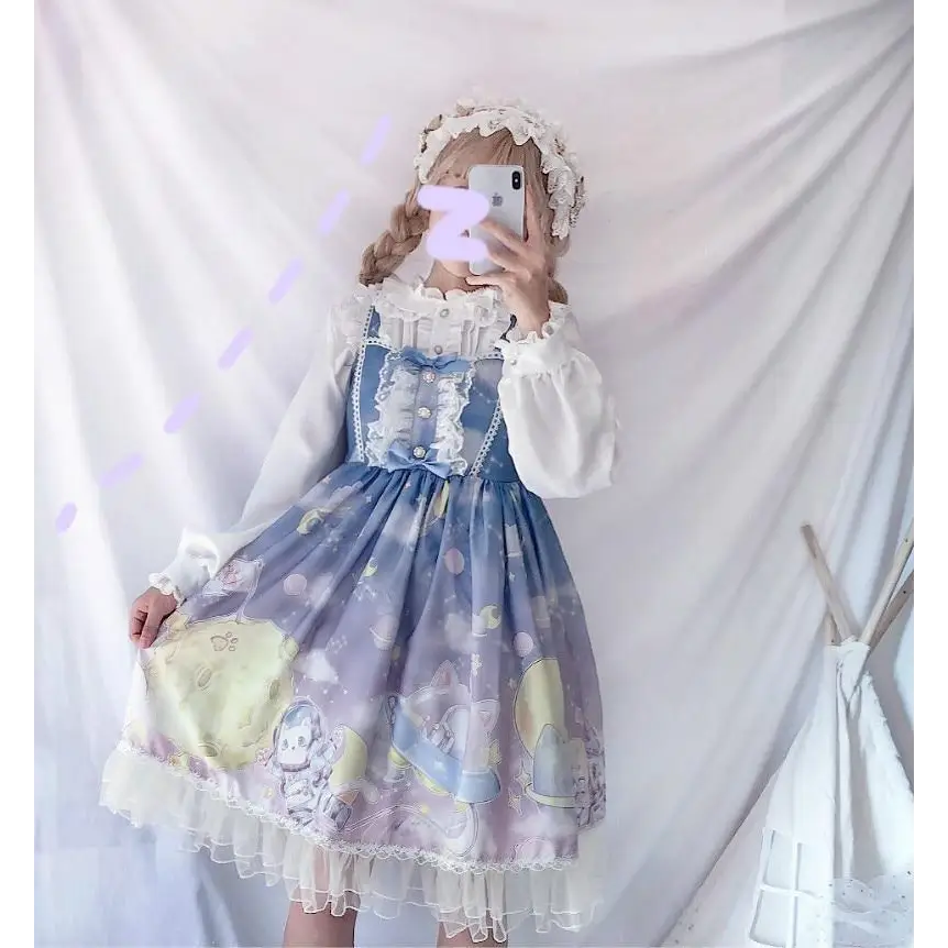 Outerspace Alien Inspired Lolita Dress for Cosmic Princesses - dress