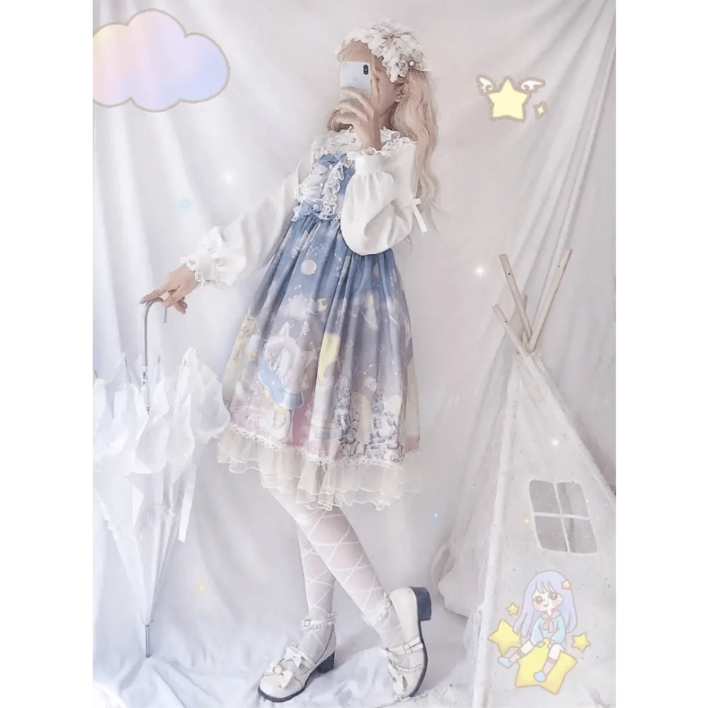 Outerspace Alien Inspired Lolita Dress for Cosmic Princesses - Cosparty