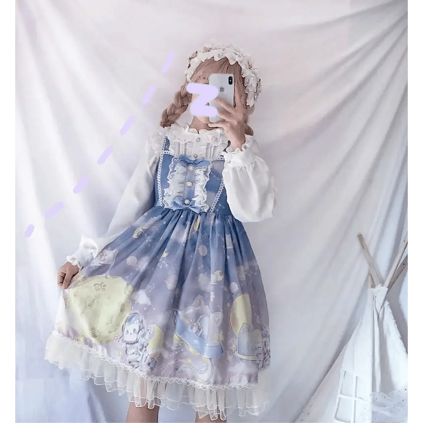 Outerspace Alien Inspired Lolita Dress for Cosmic Princesses - Cosparty