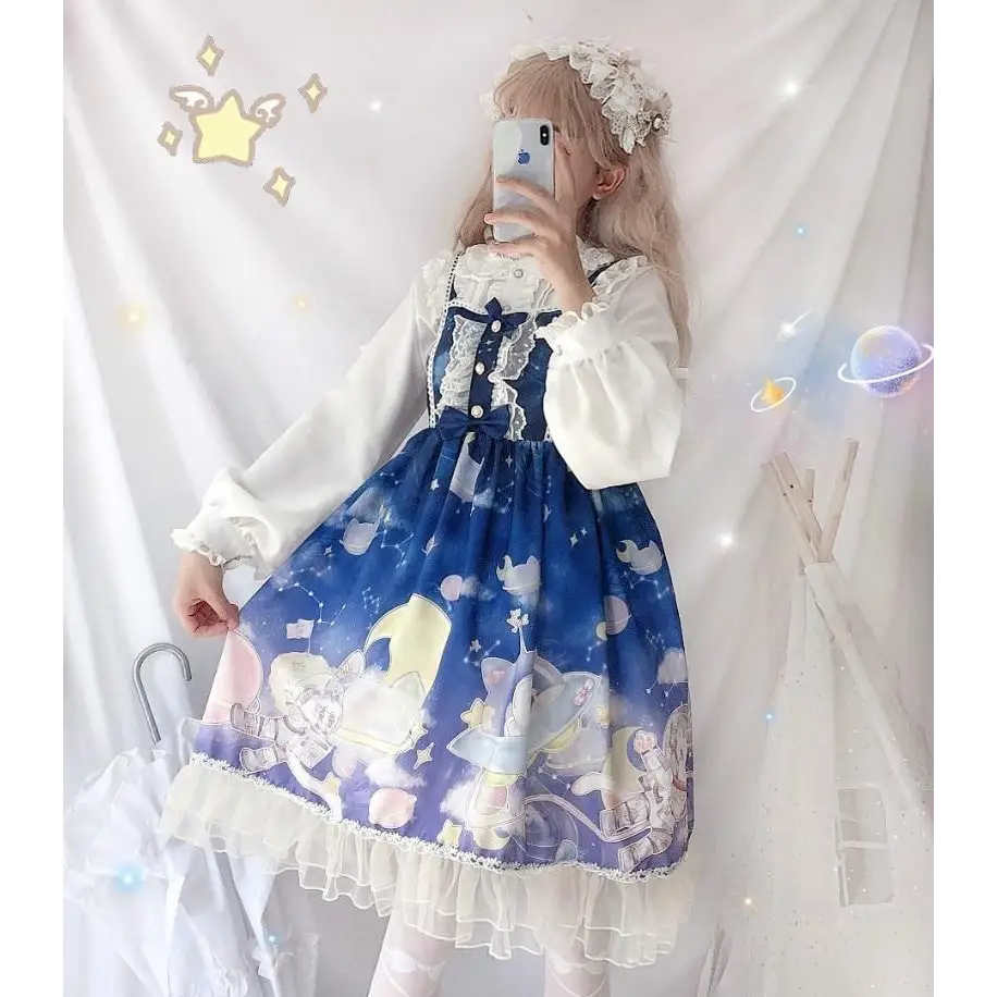 Outerspace Alien Inspired Lolita Dress for Cosmic Princesses - dress