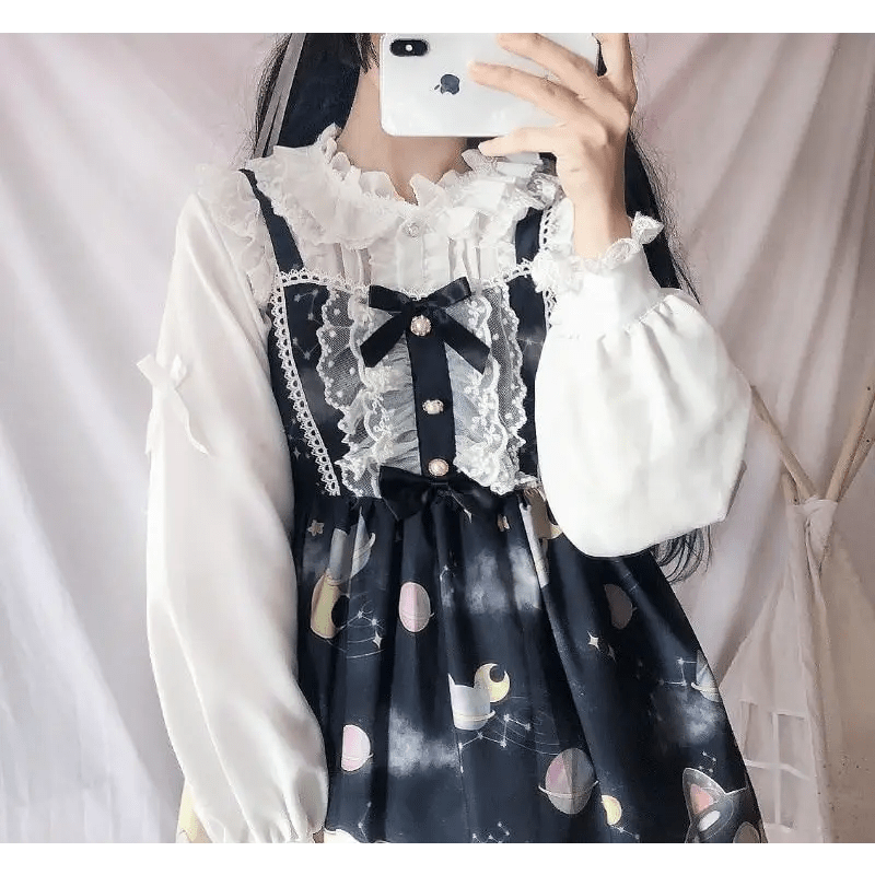 Outerspace Alien Inspired Lolita Dress for Cosmic Princesses - Cosparty